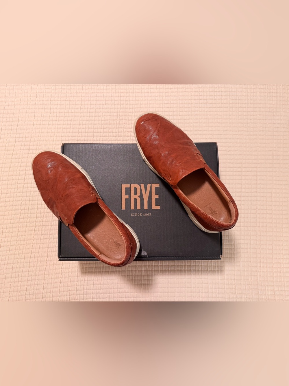 FRYE Women’s Slip-On Leather Sneakers in Brown